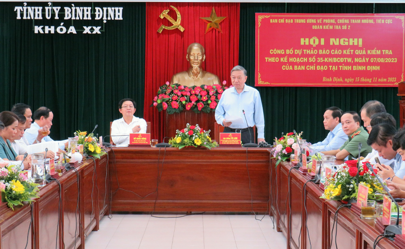 Công bố dự thảo báo cáo kết quả kiểm tra phòng, chống tham nhũng, tiêu cực tại Bình Định -0