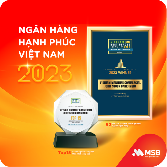 MSB lọt top 15 doanh nghiệp tiêu biểu có nguồn nhân lực hạnh phúc -0