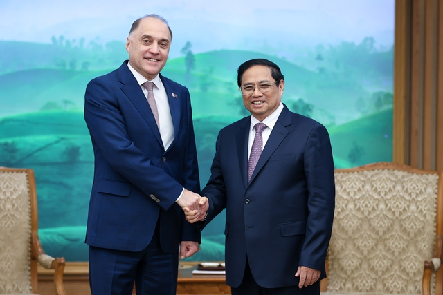Thủ tướng Phạm Minh Chính tiếp Thư ký Nhà nước Hội đồng An ninh Cộng hòa Belarus -0