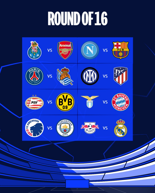 Bốc thăm vòng 1/8 Cúp Champions league 2023/2024 Đương kim vô địch gặp