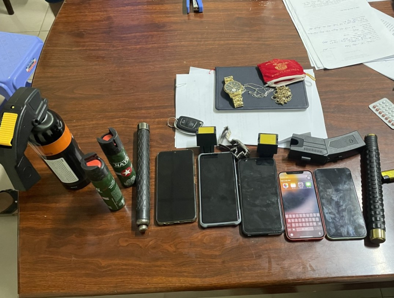 Hai cặp vở chồng thủ súng bắn điện, bình xịt hơi cay gây hàng loạt vụ trộm -0