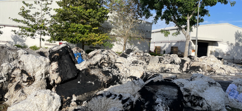 Cháy kho bông của công ty sản xuất sợi, gây thiệt hại ước tính khoảng 30 tỷ đồng -4