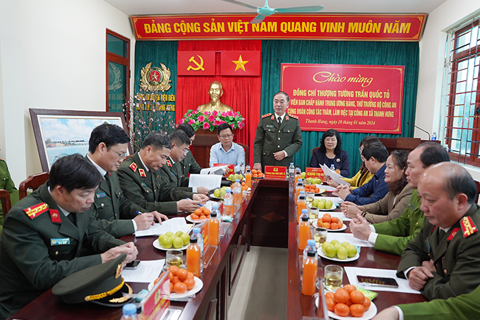 Thượng tướng Trần Quốc Tỏ, Thứ trưởng Bộ công an thăm và làm việc tại Công an tỉnh Điện Biên -0