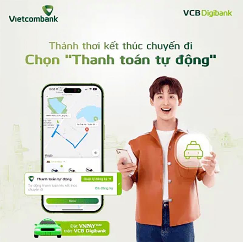 Thanh toán tự động – Cải tiến mới cho tính năng VNPAY Taxi trên VCB Digibank -0