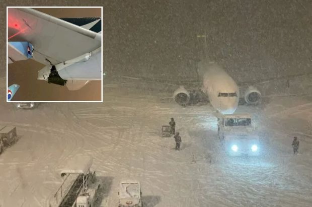  Hai máy bay chở khách va chạm tại sân bay Nhật Bản -0