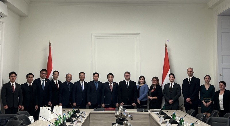 Deputy Minister Luong Tam Quang has talk with Deputy Minister of Justice of Hungary -0