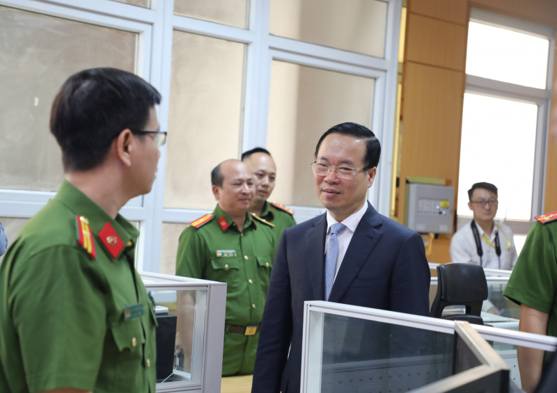 Chủ tịch nước Võ Văn Thưởng thăm và chúc Tết Công an TP Hồ Chí Minh -1