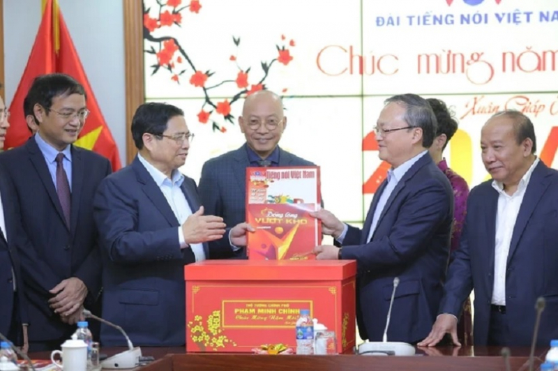 Thủ tướng chúc Tết cán bộ, phóng viên các cơ quan thông tấn, báo chí -0