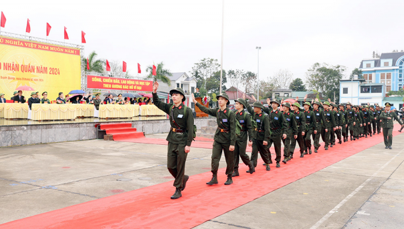 Tiếp nhận 225 công dân thực hiện nghĩa vụ tham gia CAND 2024 -1