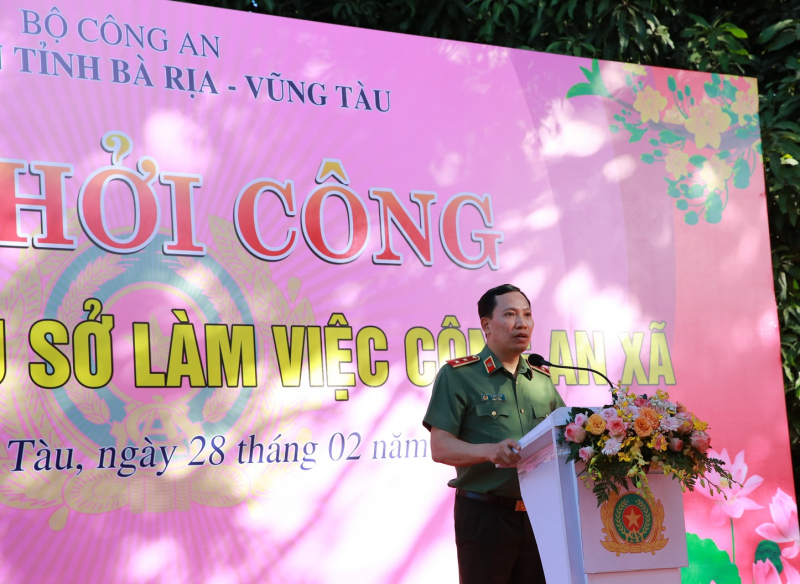 Thứ trưởng Lê Văn Tuyến dự lễ khởi công xây dựng 36 trụ sở làm việc Công an xã tỉnh Bà Rịa-Vũng Tàu -0