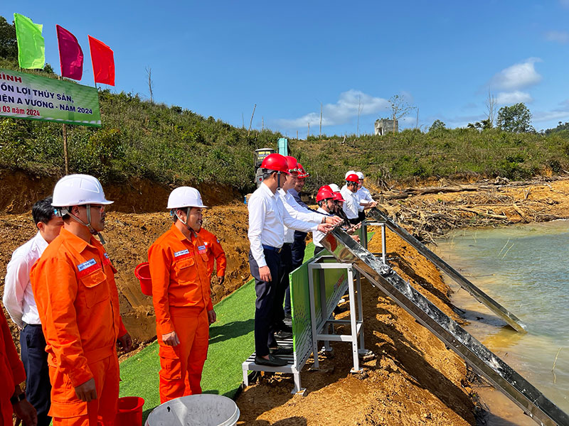 Thả 15.000 cá giống tái tạo môi trường hồ thủy điện A Vương và tạo sinh kế cho người dân -1