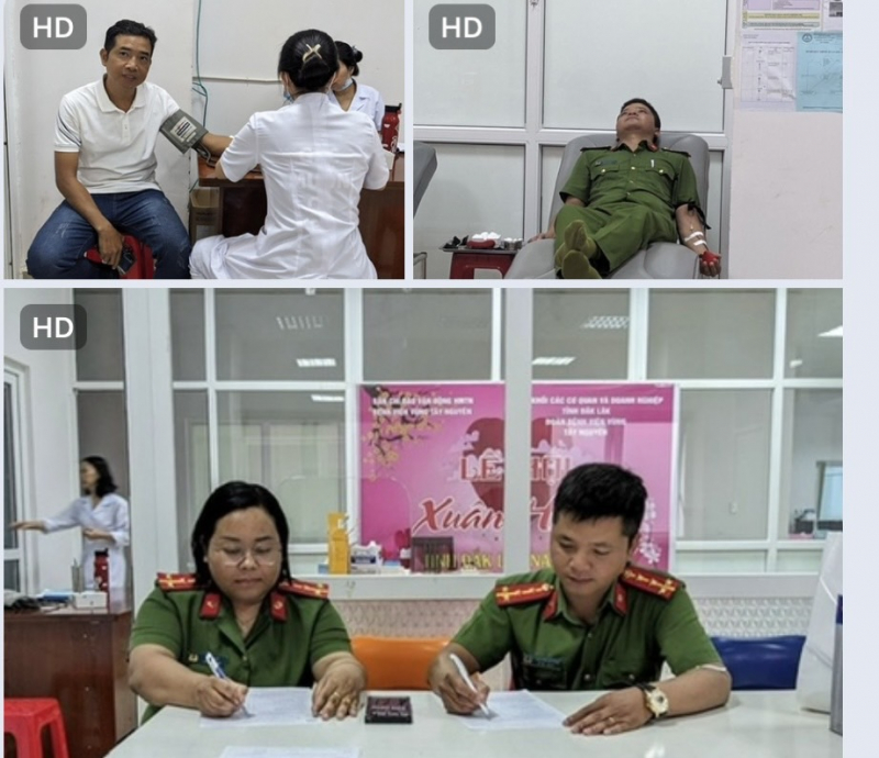 Cán bộ, chiến sĩ Công an vượt chặng đường hơn 60km hiến máu cứu người -0