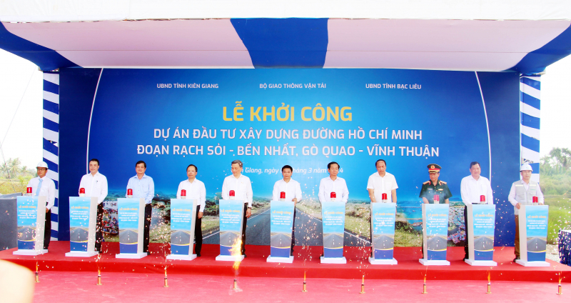 Khởi công Dự án đầu tư xây dựng đường Hồ Chí Minh đoạn qua Kiên Giang, Bạc Liêu -0