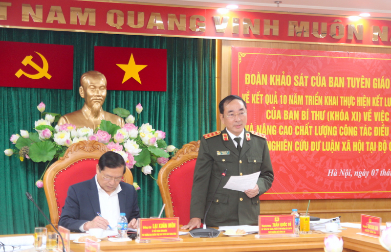 Khảo sát chất lượng công tác điều tra, nắm bắt, nghiên cứu dư luận xã hội trong CAND -0