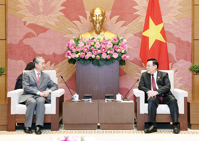 Chủ tịch Quốc hội Vương Đình Huệ tiếp Đại sứ Trung Quốc tại Việt Nam Hùng Ba -0