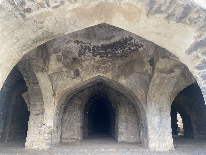 Hoàng hôn ở pháo đài Golconda -0