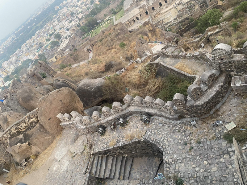 Hoàng hôn ở pháo đài Golconda -0