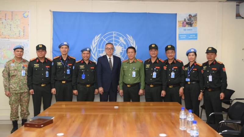 Thứ trưởng Lương Tam Quang làm việc với lãnh đạo Phái bộ UNMISS tại Nam Sudan -2