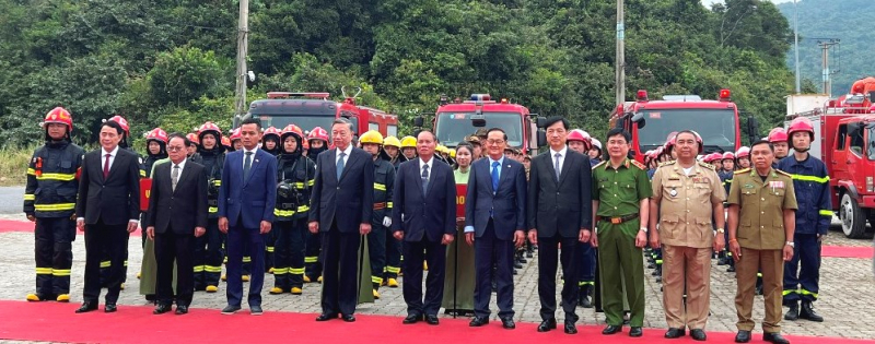 Việt Nam - Lào – Campuchia phối hợp diễn tập phòng cháy chữa cháy và cứu nạn cứu hộ -0