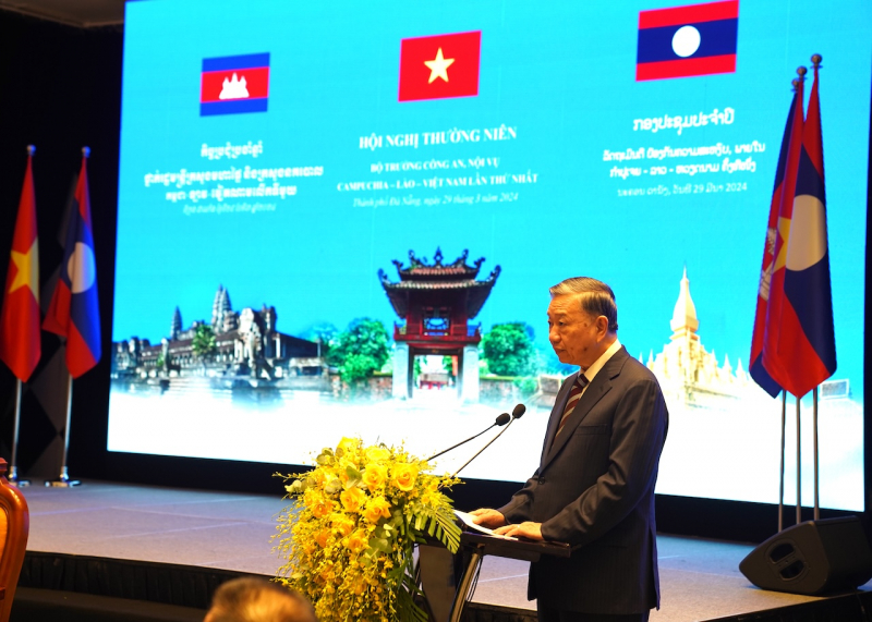 Khai mạc Hội nghị thường niên Bộ Công an, Bộ Nội vụ Campuchia - Lào - Việt Nam lần thứ nhất -0