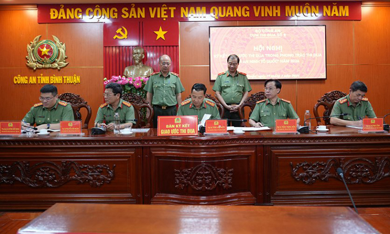 Cụm thi đua số 8 - Bộ Công an ký kết giao ước thi đua “Vì an ninh Tổ quốc” năm 2024 -0