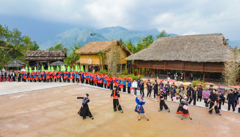 Hoa anh đào nở rộ, Fansipan hoá xứ sở Phù Tang -0