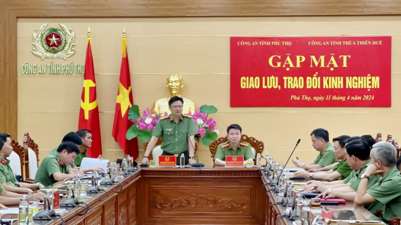 Công an Thừa Thiên Huế làm việc, trao đổi kinh nghiệm với Công an tỉnh Phú Thọ -0