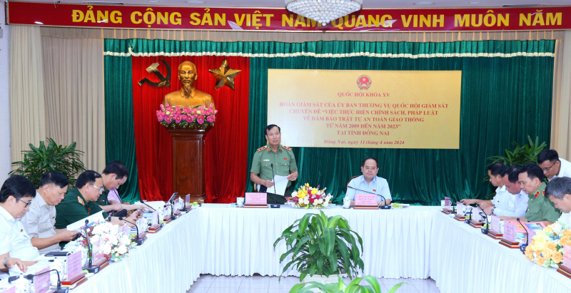 Đoàn giám sát của Ủy ban Thường vụ Quốc hội giám sát chuyên đề về TTATGT tại Đồng Nai giai đoạn 2009-2023 -0