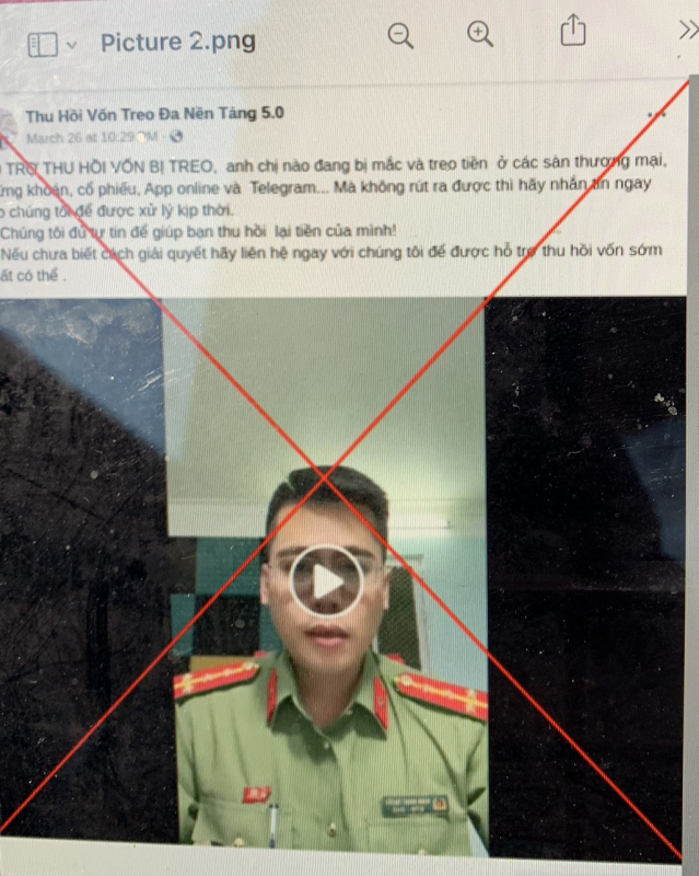 Mạo danh các đơn vị của Bộ Công an, công ty luật “hỗ trợ lấy lại tiền bị treo”, “thu hồi tiền lừa đảo” -0