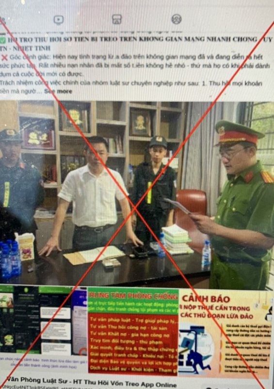 Mạo danh các đơn vị của Bộ Công an, công ty luật “hỗ trợ lấy lại tiền bị treo”, “thu hồi tiền lừa đảo” -1