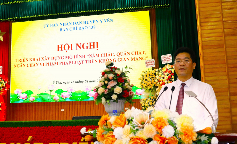 Nam Định ra mắt mô hình ngăn chặn vi phạm pháp luật trên không gian mạng -0