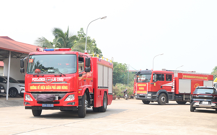 Kiểm tra phương án PCCC và CNCH bảo vệ Lễ Kỷ niệm 70 năm Chiến thắng Điện Biên Phủ -0