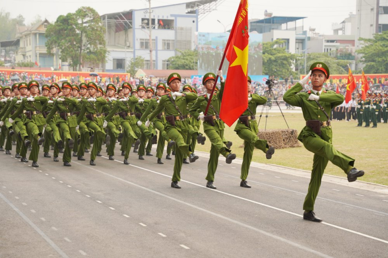 Hợp luyện Lễ mít tinh Kỷ niệm 70 năm Chiến thắng Điện Biên Phủ