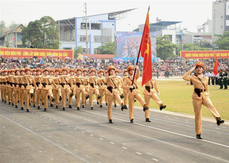 Drill to celebrate 70th Anniversary of the Dien Bien Phu Victory held -1