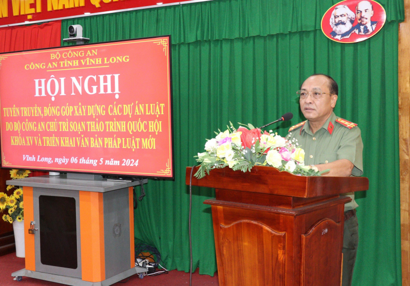 Công an Vĩnh Long tổ chức Hội nghị tuyên truyền, đóng góp xây dựng các dự án Luật do Bộ Công an chủ trì soạn -0
