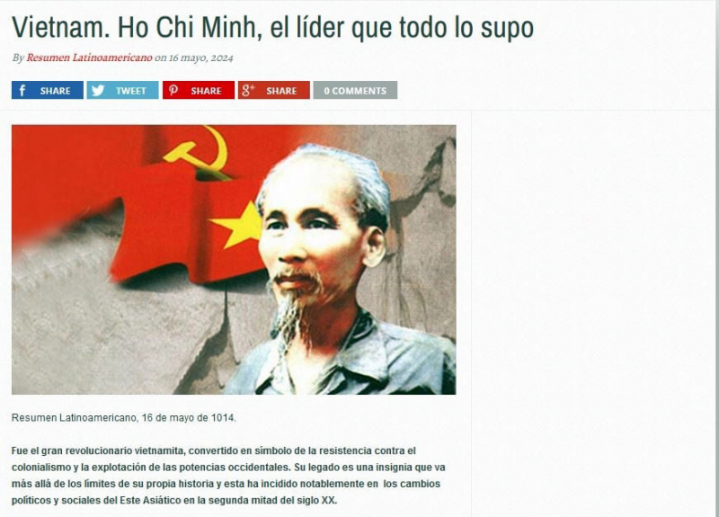 Truyền thông quốc tế ca ngợi Chủ tịch Hồ Chí Minh