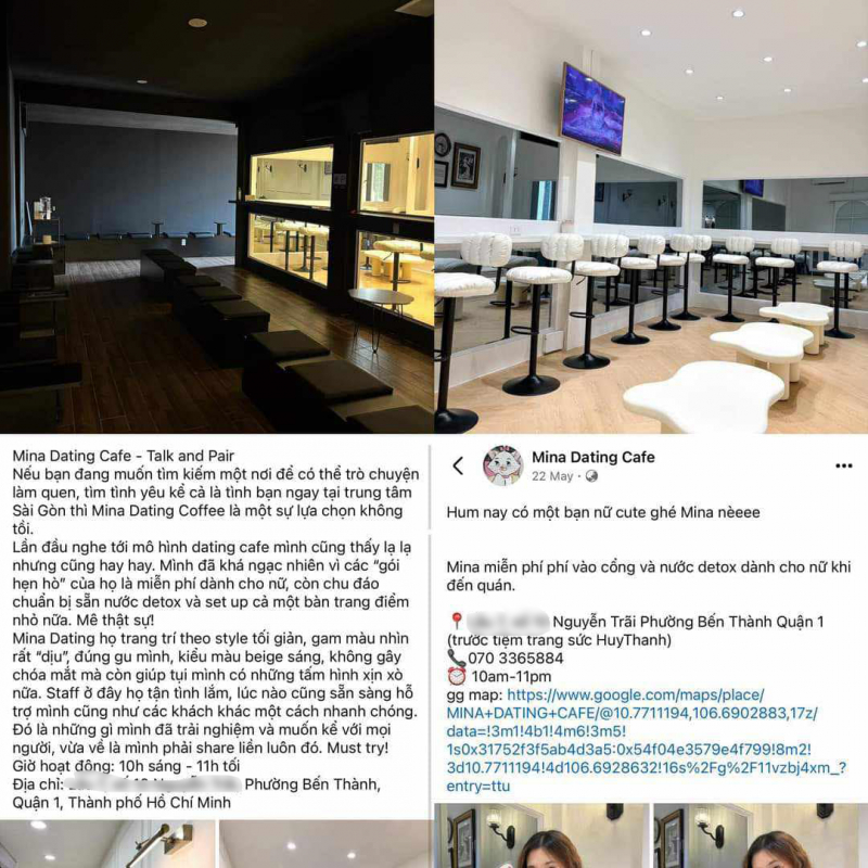 Bất thường từ tấm kính một chiều ở Mina Dating Café -0