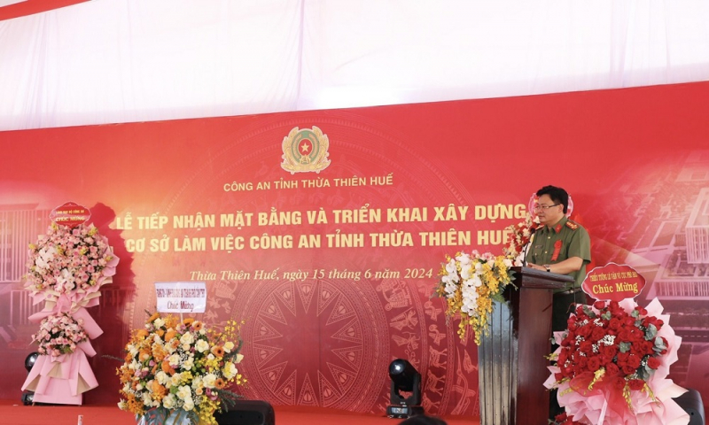 Lễ tiếp nhận mặt bằng và triển khai xây dựng cơ sở làm việc Công an tỉnh Thừa Thiên Huế -1