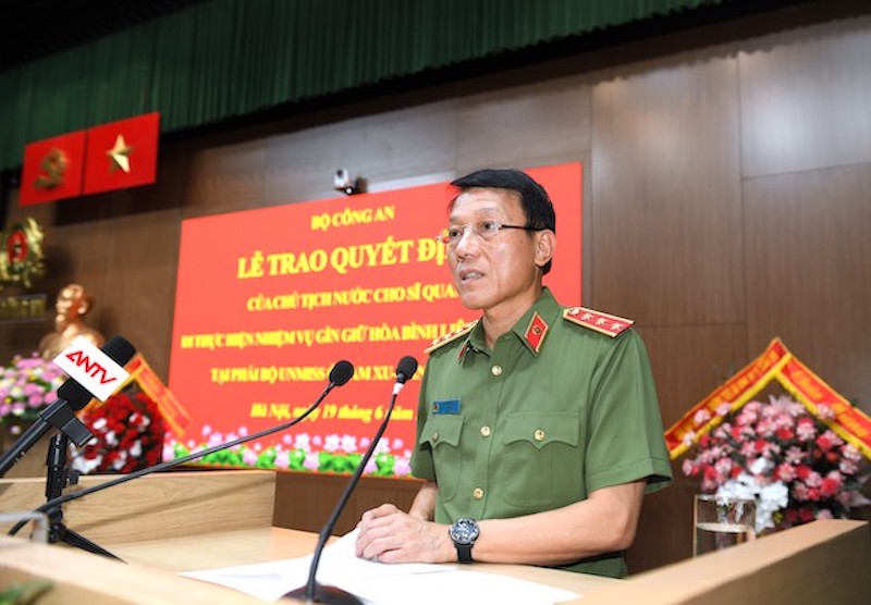 Trao Quyết định của Chủ tịch nước cho Tổ công tác số 4 đi thực hiện nhiệm vụ gìn giữ hoà bình Liên hợp quốc -0