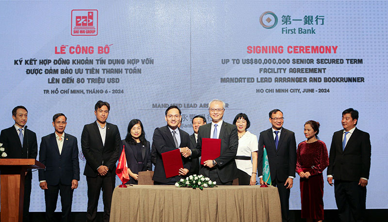 Lễ ký kết hợp đồng tín dụng hợp vốn lên đến 80 triệu USD giữa Sao Mai Group và Ngân hàng First Commercial Bank -1