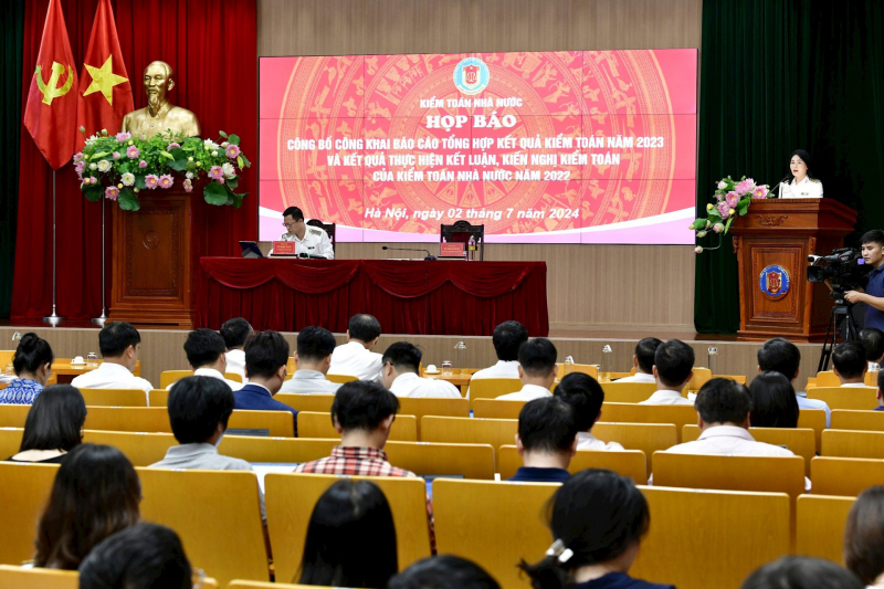 Kiểm toán nhà nước họp báo công khai kết quả kiểm toán năm 2023 -0