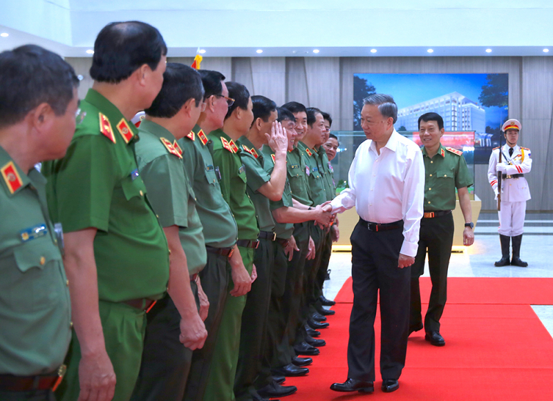 Chủ tịch nước Tô Lâm dự, chỉ đạo Hội nghị sơ kết công tác Công an 6 tháng đầu năm 2024 -1