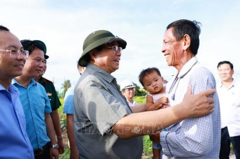 Thủ tướng Phạm Minh Chính kiểm tra Dự án xây dựng đường bộ cao tốc Cần Thơ - Cà Mau -0