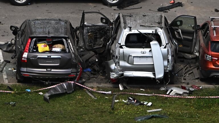 Xe của Đại tá quân đội Nga phát nổ ở thủ đô Moscow -0