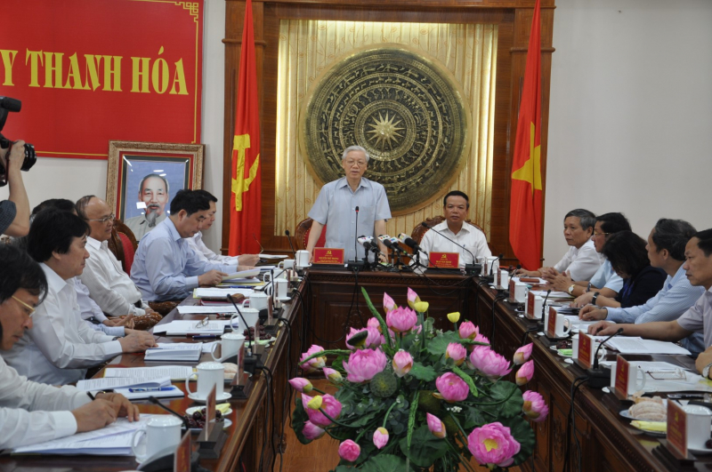 Tổng Bí thư Nguyễn Phú Trọng 3 lần về thăm, làm việc với Đảng bộ, chính quyền và Nhân dân tỉnh Thanh Hóa -0