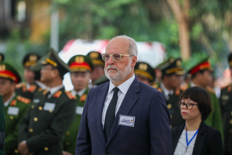 Các nhà lãnh đạo, đại diện các nước viếng Tổng Bí thư Nguyễn Phú Trọng tại Hà Nội -0