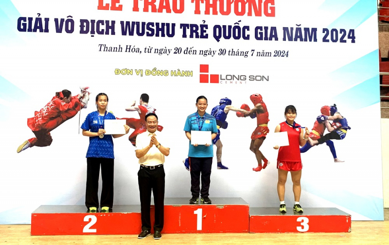 Đoàn thể thao CAND giành giải Ba toàn đoàn Giải vô địch trẻ Wushu toàn quốc năm 2024 -0