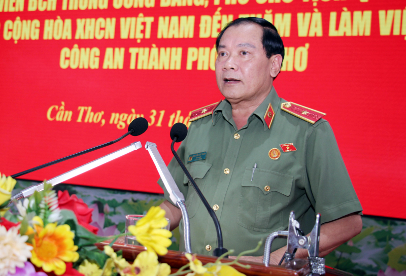 Đoàn công tác Ủy ban Quốc phòng và An ninh của Quốc hội làm việc với Công an TP Cần Thơ -0