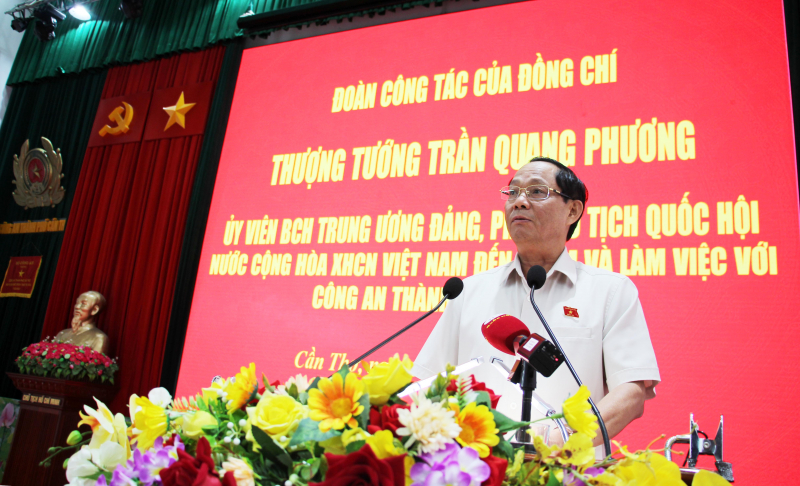 Đoàn công tác Ủy ban Quốc phòng và An ninh của Quốc hội làm việc với Công an TP Cần Thơ -0