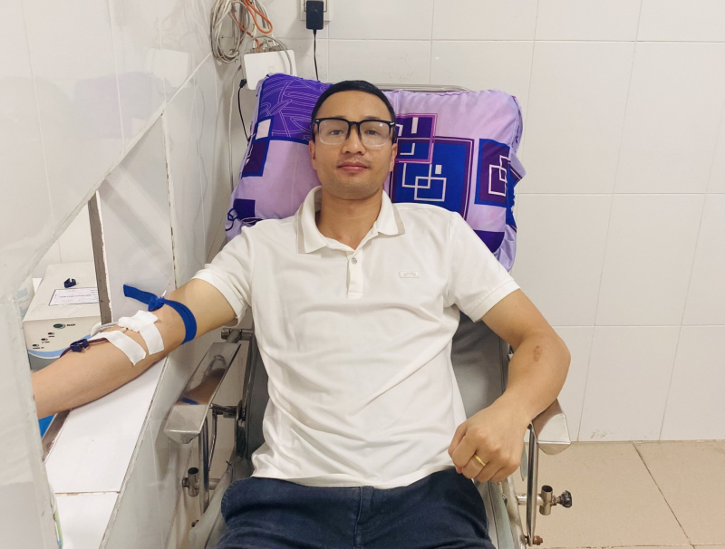 7 CBCS Công an tỉnh Ninh Thuận hiến máu đột xuất cứu giúp 2 bệnh nhân -0